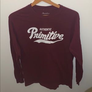 Primitive Maroon Long Sleeve Shirt